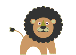 Gif animé lion parle